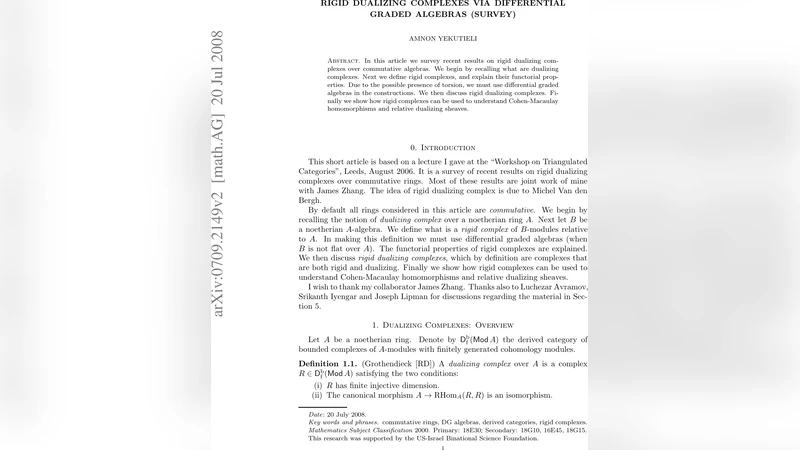 Rigid Dualizing Complexes via Differential Graded Algebras (Survey)