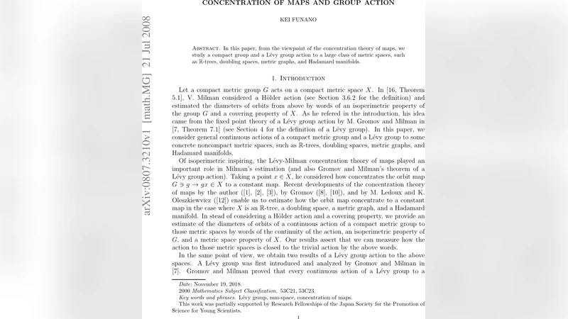 Concentration of maps and group action