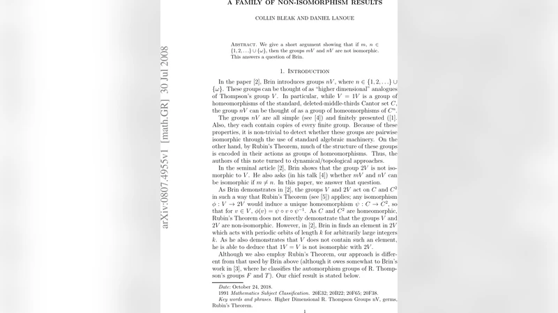 A family of non-isomorphism results