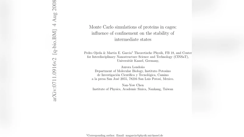 Monte Carlo simulations of proteins in cages: influence of confinement   on the stability of intermediate states