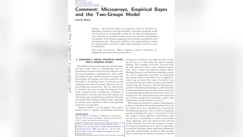 Comment: Microarrays, Empirical Bayes and the Two-Groups Model