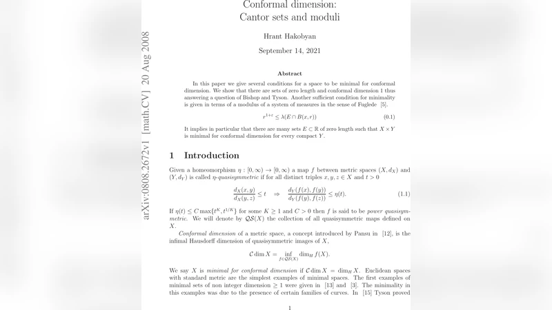 Conformal dimension: Cantor sets and moduli