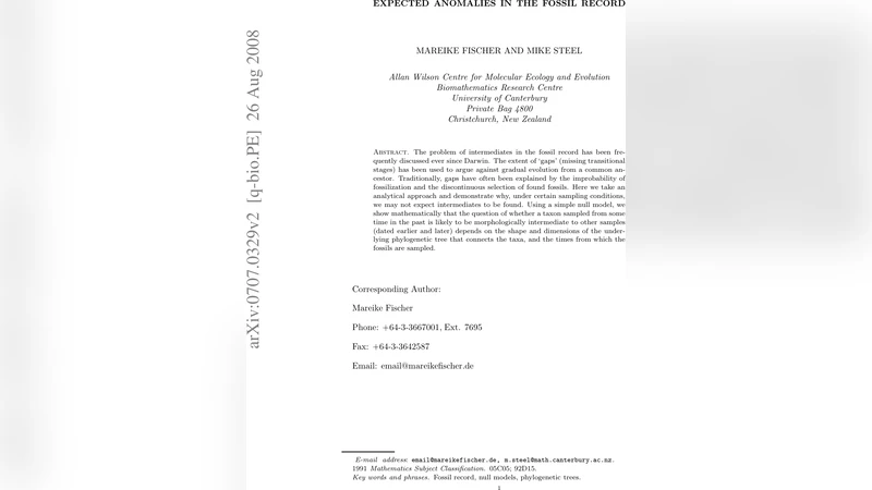 Expected Anomalies in the Fossil Record