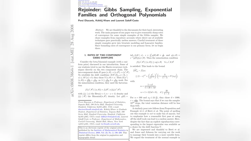 Rejoinder: Gibbs Sampling, Exponential Families and Orthogonal   Polynomials