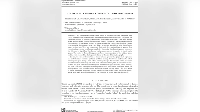 Timed Parity Games: Complexity and Robustness