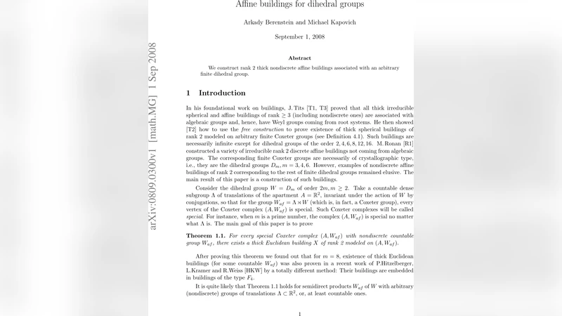 Affine buildings for dihedral groups
