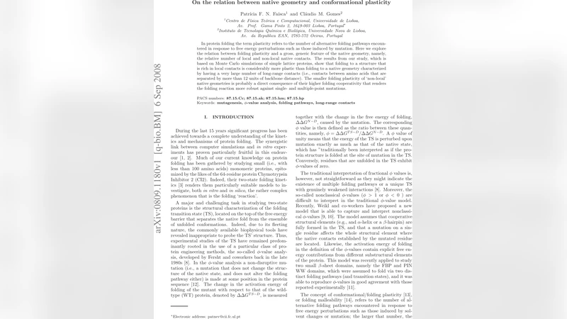 On the relation between native geometry and conformational plasticity