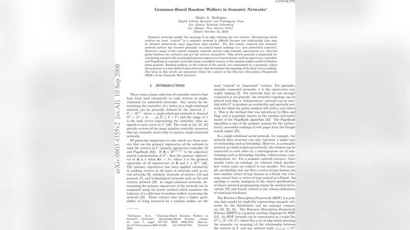 Grammar-Based Random Walkers in Semantic Networks