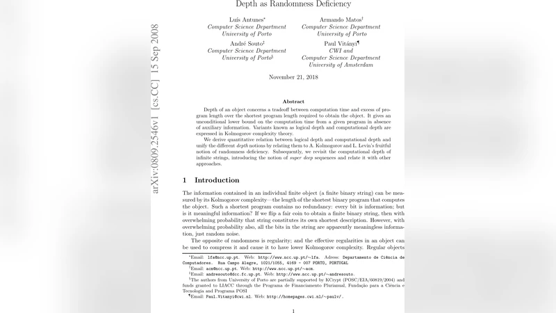 Depth as Randomness Deficiency