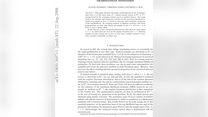 Grassmannian Estimation