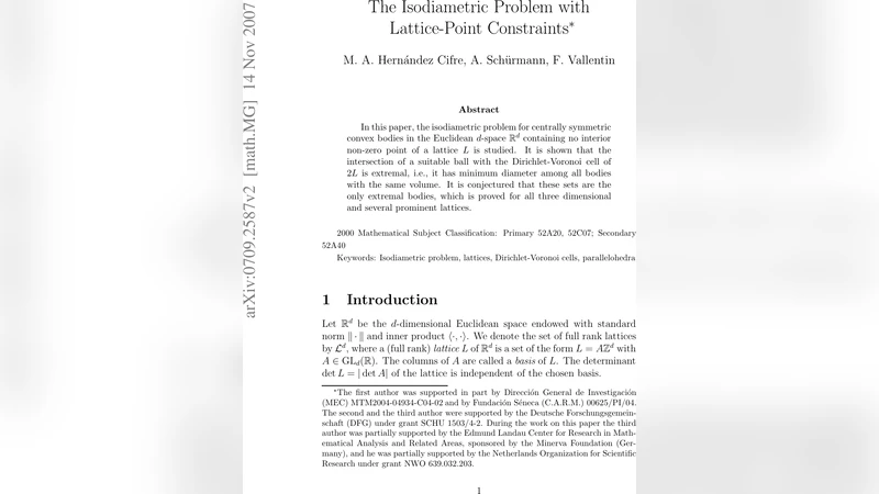 The isodiametric problem with lattice-point constraints