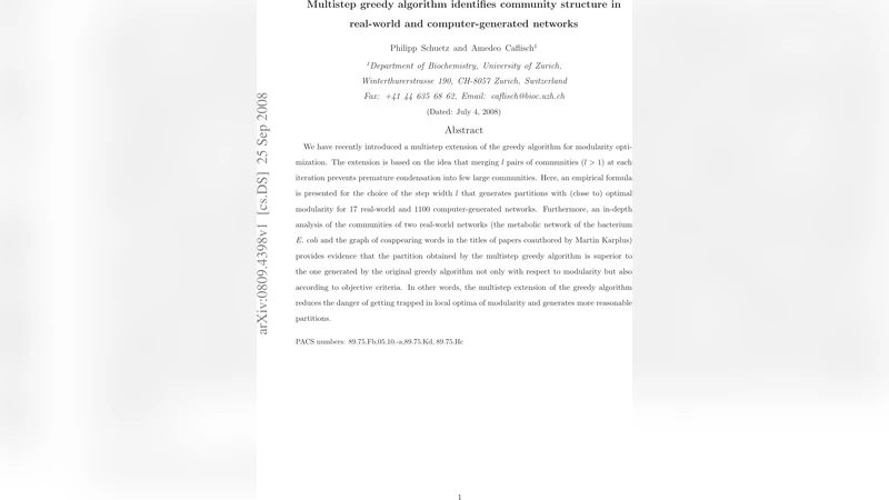 Multistep greedy algorithm identifies community structure in real-world   and computer-generated networks