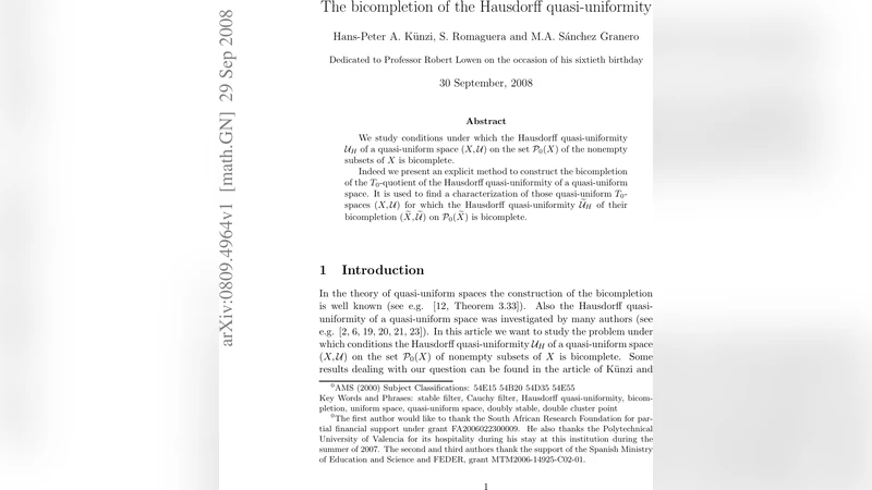 The bicompletion of the Hausdorff quasi-uniformity