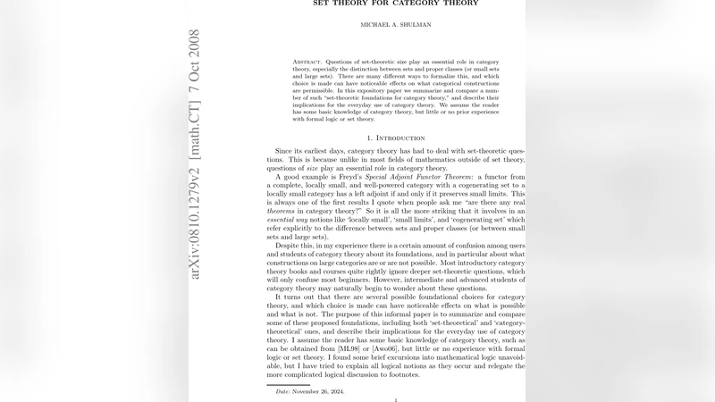 Set theory for category theory