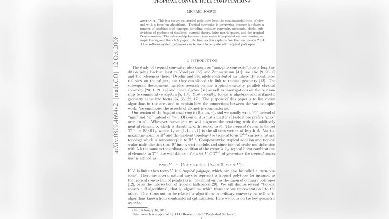 Tropical Convex Hull Computations