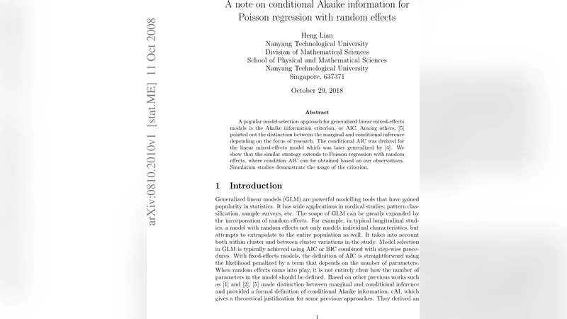 A note on conditional Akaike information for Poisson regression with   random effects