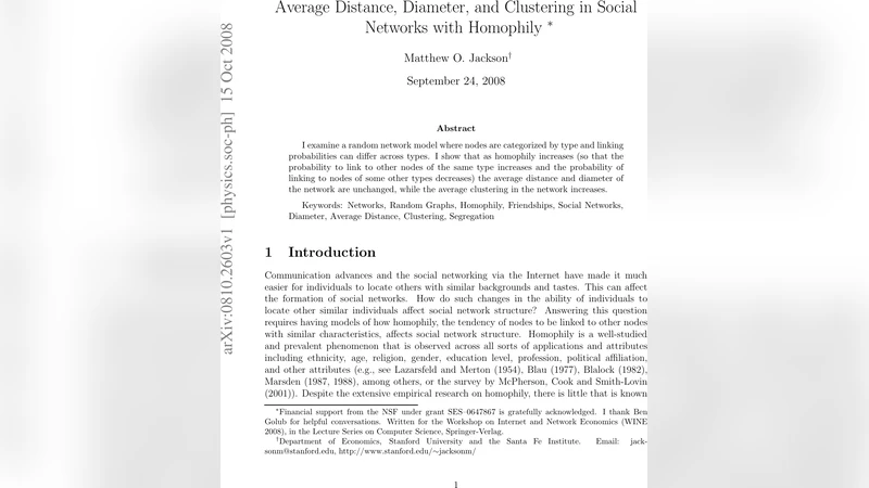 Average Distance, Diameter, and Clustering in Social Networks with   Homophily