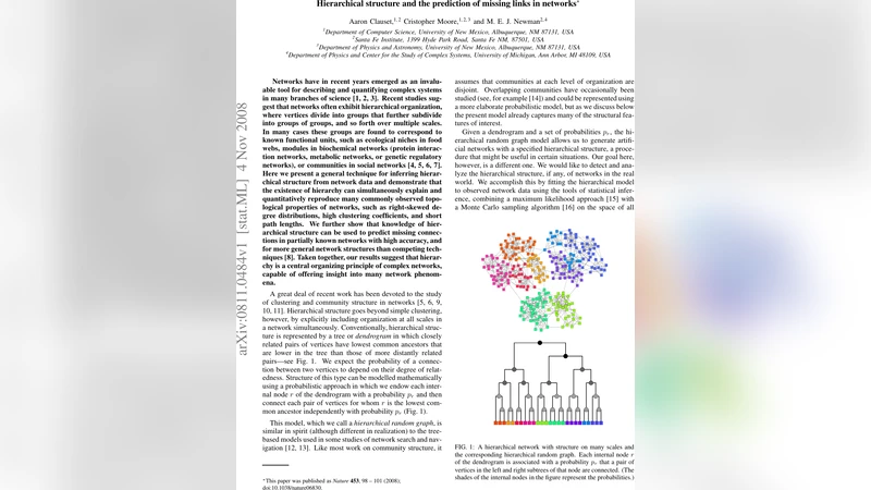Hierarchical structure and the prediction of missing links in networks
