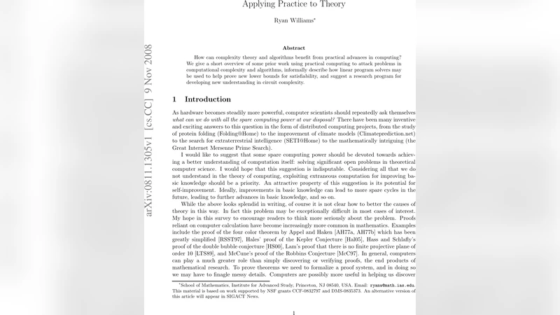 Applying Practice to Theory