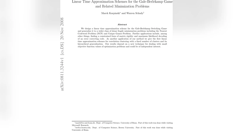 Linear Time Approximation Schemes for the Gale-Berlekamp Game and   Related Minimization Problems
