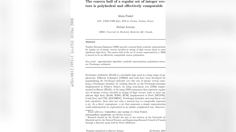 The convex hull of a regular set of integer vectors is polyhedral and   effectively computable