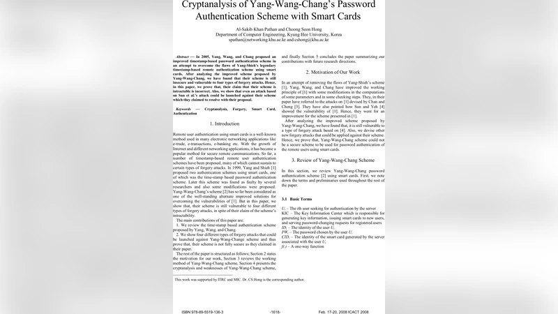 Cryptanalysis of Yang-Wang-Changs Password Authentication Scheme with   Smart Cards