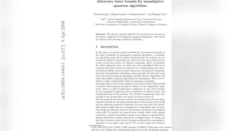 Adversary lower bounds for nonadaptive quantum algorithms