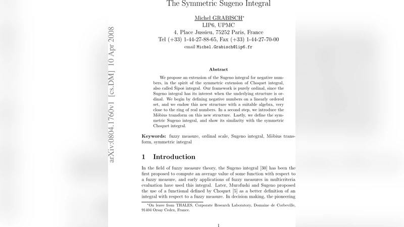 The Symmetric Sugeno Integral