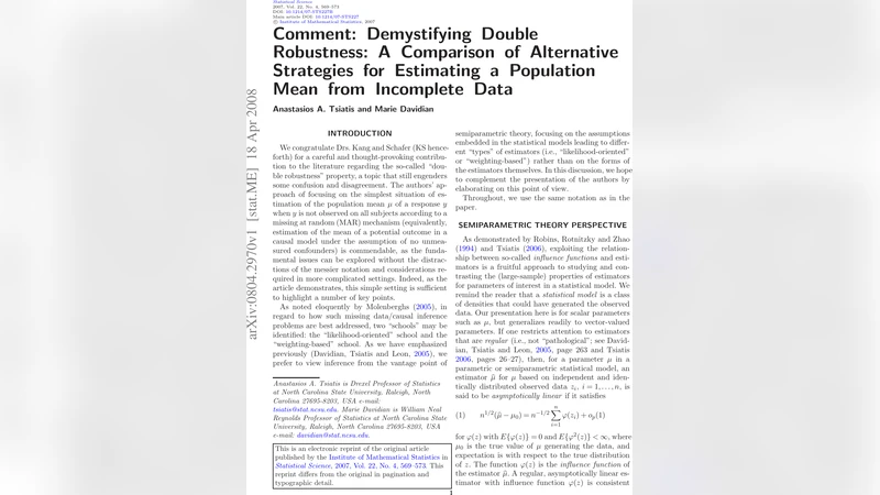 Comment: Demystifying Double Robustness: A Comparison of Alternative   Strategies for Estimating a Population Mean from Incomplete Data