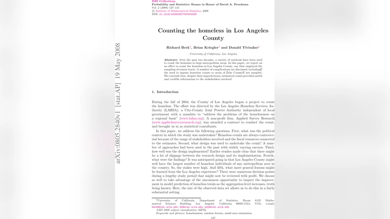 Counting the homeless in Los Angeles County