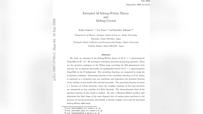Extended $5d$ Seiberg-Witten Theory and Melting Crystal