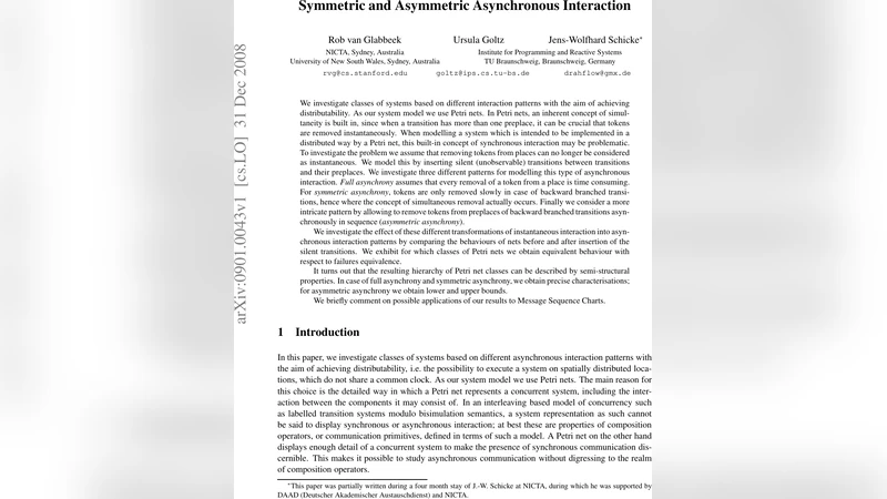 Symmetric and Asymmetric Asynchronous Interaction