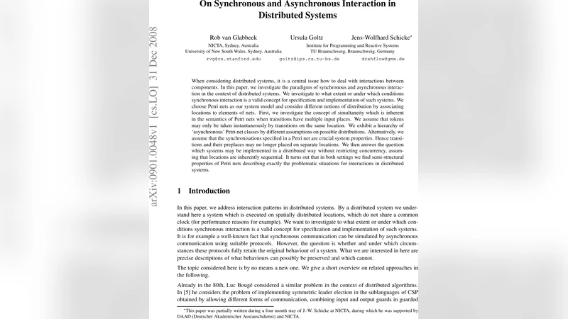 On Synchronous and Asynchronous Interaction in Distributed Systems