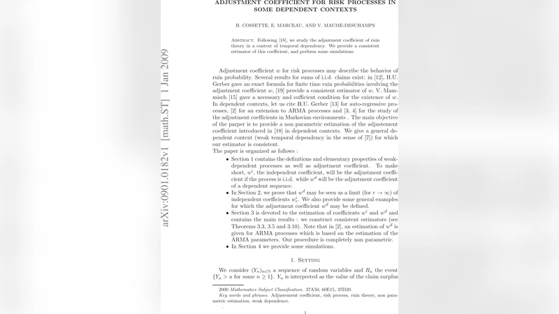 Adjustment coefficient for risk processes in some dependent contexts