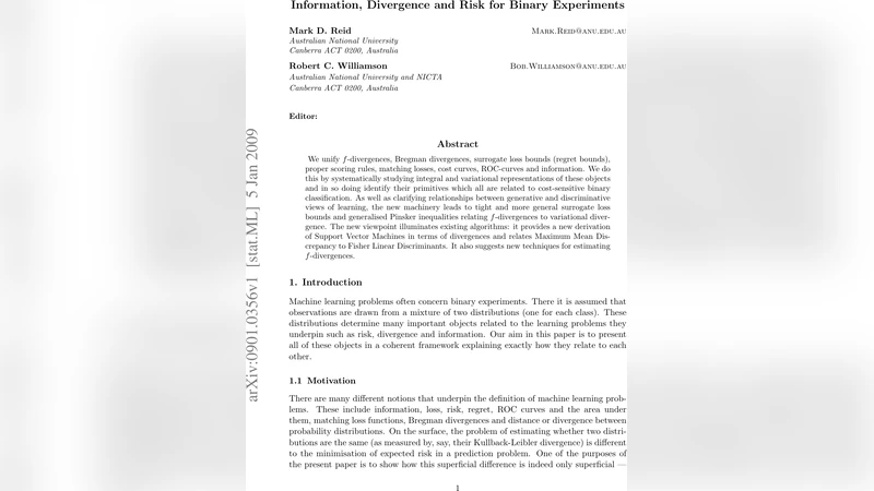 Information, Divergence and Risk for Binary Experiments