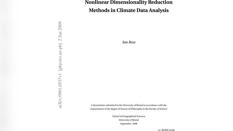 Nonlinear Dimensionality Reduction Methods in Climate Data Analysis