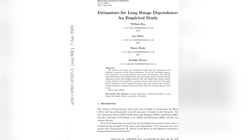 Estimators for Long Range Dependence: An Empirical Study
