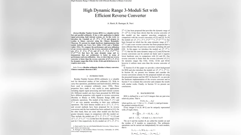 A High Dynamic Range 3-Moduli-Set with Efficient Reverse Converter
