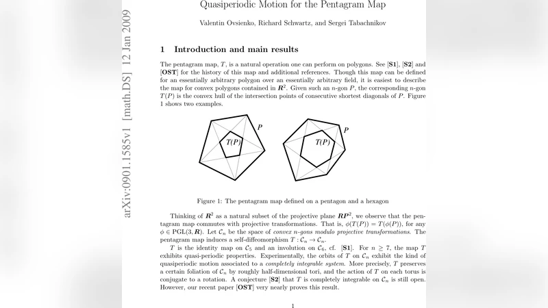 Quasiperiodic Motion for the Pentagram Map