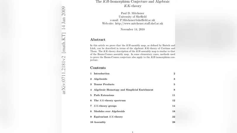 The $KH$-Isomorphism Conjecture and Algebraic $KK$-theory