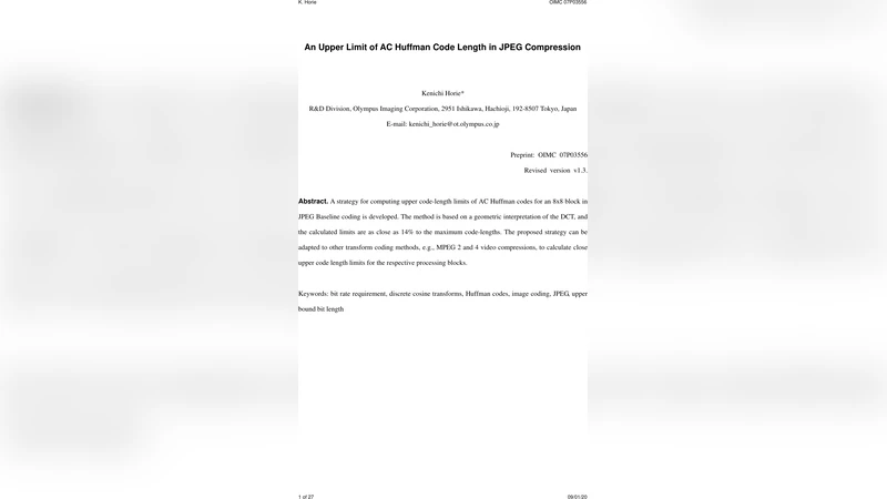 An Upper Limit of AC Huffman Code Length in JPEG Compression