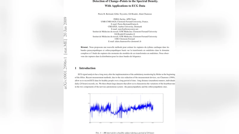 Detection of Change--Points in the Spectral Density. With Applications   to ECG Data