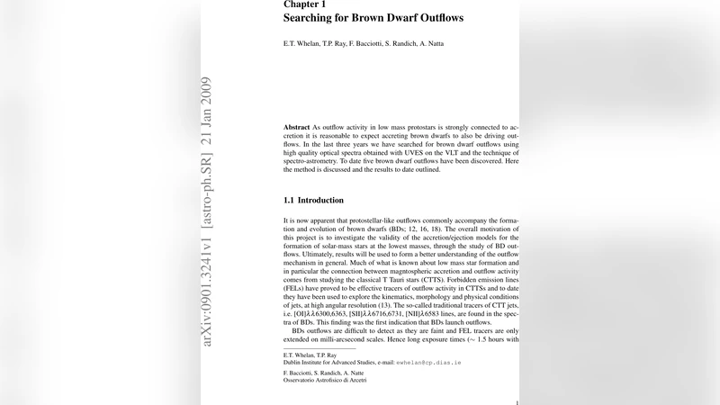 Searching for Brown Dwarf Outflows