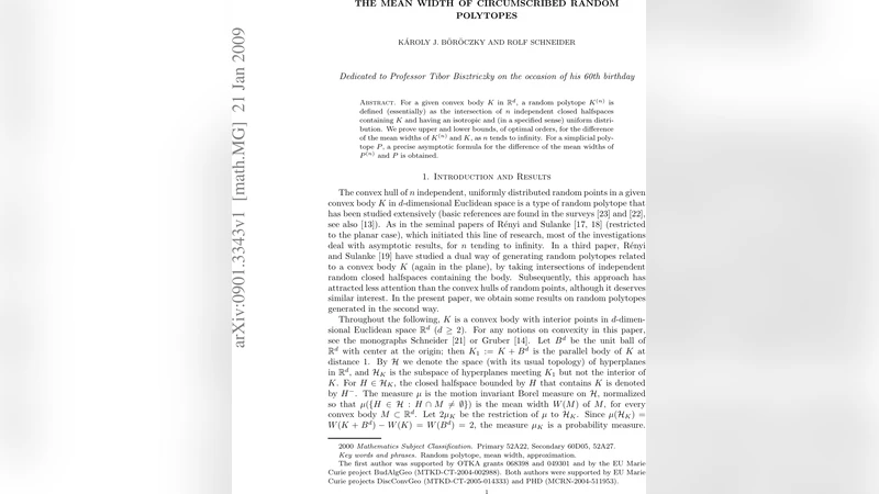 The mean width of circumscribed random polytopes