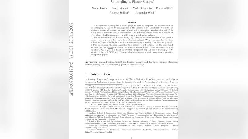 Untangling a Planar Graph