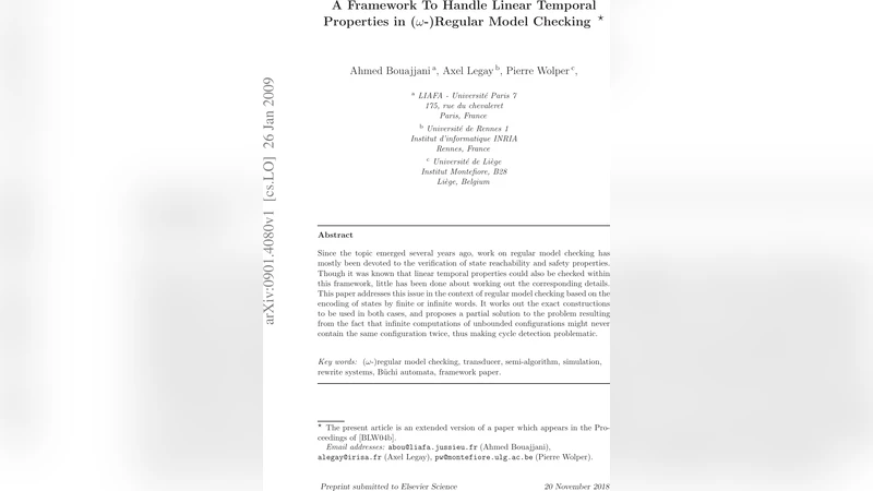A Framework to Handle Linear Temporal Properties in (omega-)Regular   Model Checking