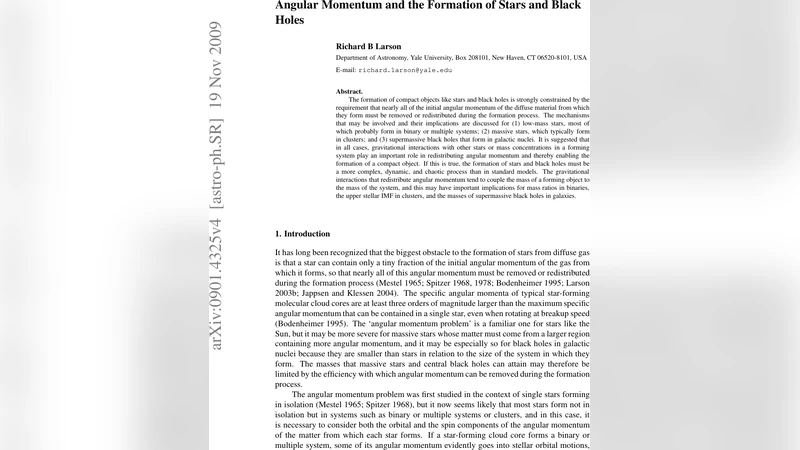 Angular Momentum and the Formation of Stars and Black Holes