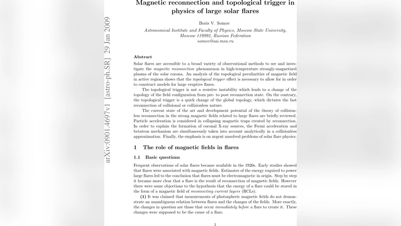 Magnetic reconnection and topological trigger in physics of large solar   flares
