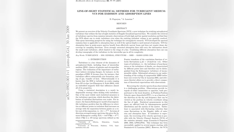 Line-of-sight statistical methods for turbulent medium: VCS for emission   and absorption lines