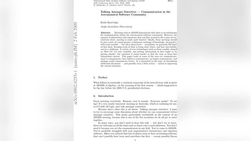 Talking Amongst Ourselves - Communication in the Astronomical Software   Community